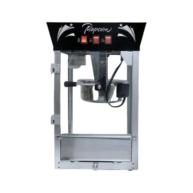 12oz Commercial Popcorn Maker w/Stainless Kettle, Glass & Warming Deck