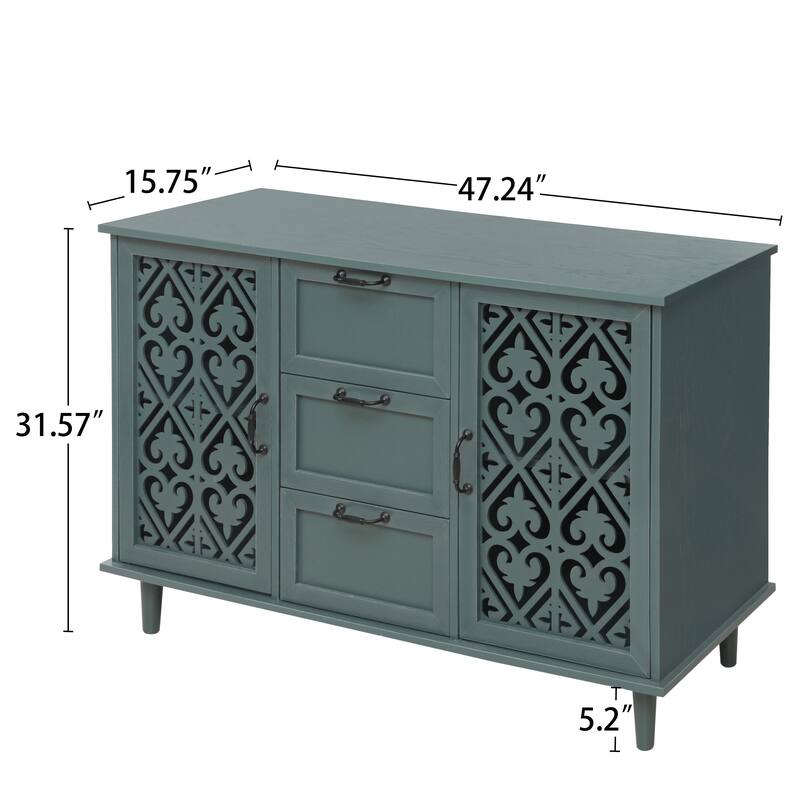 Accent Storage Cabinet with 2 Doors and 3 Drawers