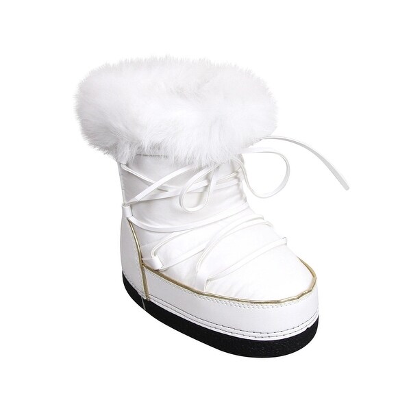 white gucci boots with fur