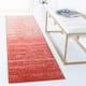 SAFAVIEH Adirondack Vera Modern Ombre Distressed Stripe Area Rug - 2'6" x 8' Runner - Orange/Grey