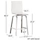 preview thumbnail 9 of 28, Miles Acrylic Swivel High Back Bar Stools (Set of 2) by iNSPIRE Q Bold