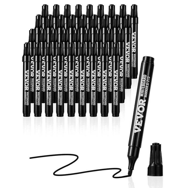 36 Pack Black Low Odor Whiteboard Dry Erase Markers with Chisel Tip for Office and School