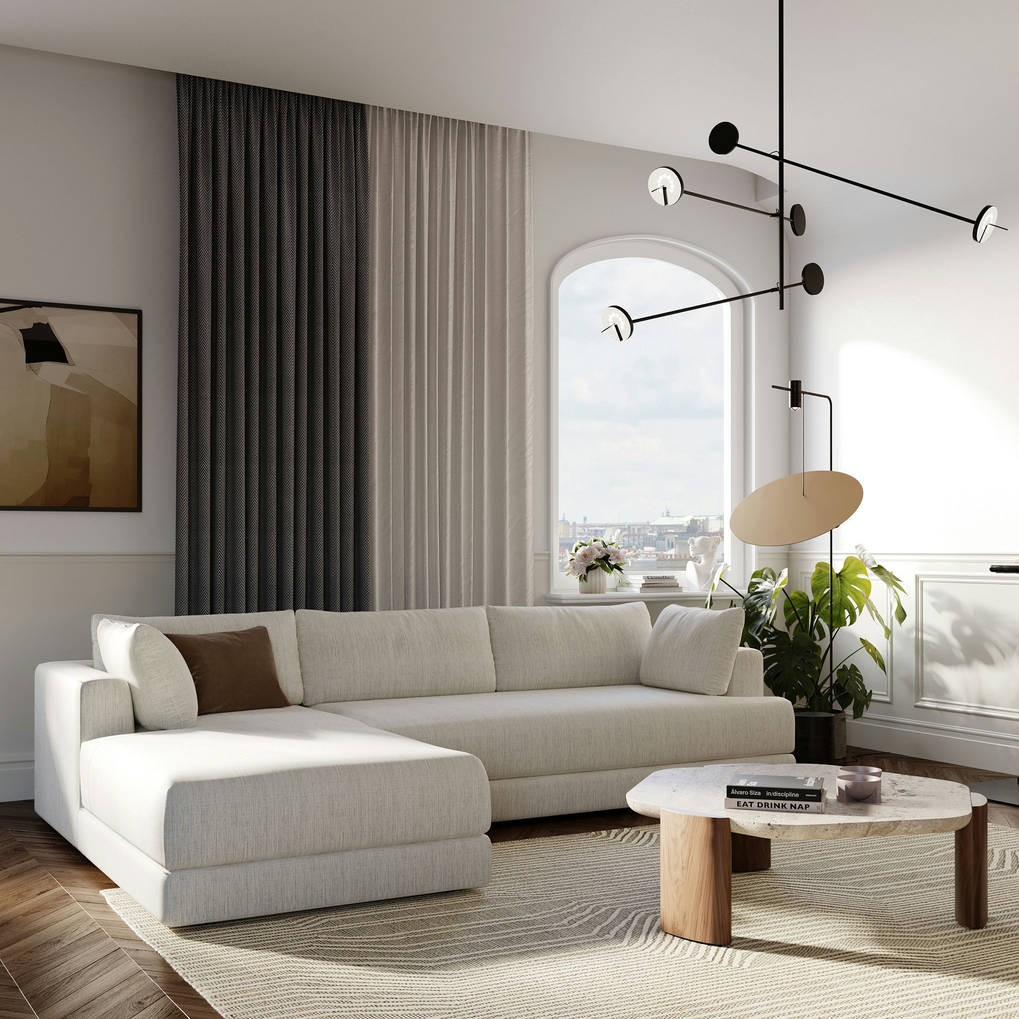 Poly & Bark Marcel 122" Sectional Sofa with 80" Chaise