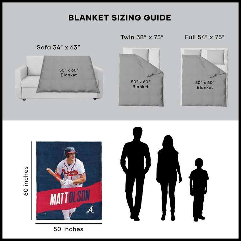 MLB Atlanta Braves Player Silk Touch Throw Blanket