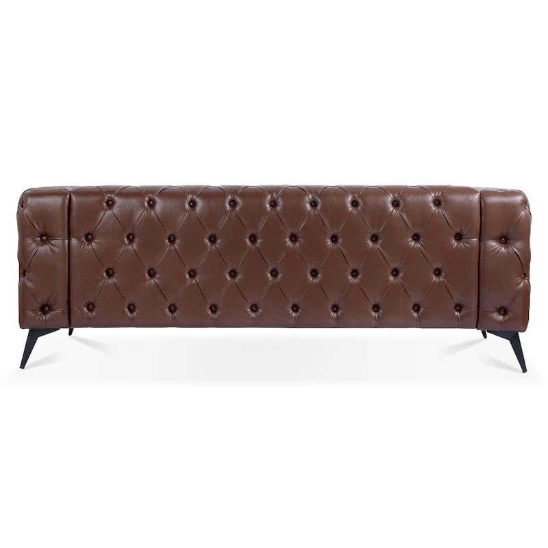 84.06 Inch Width Traditional Square Arm removable cushion 3 seater Sofa