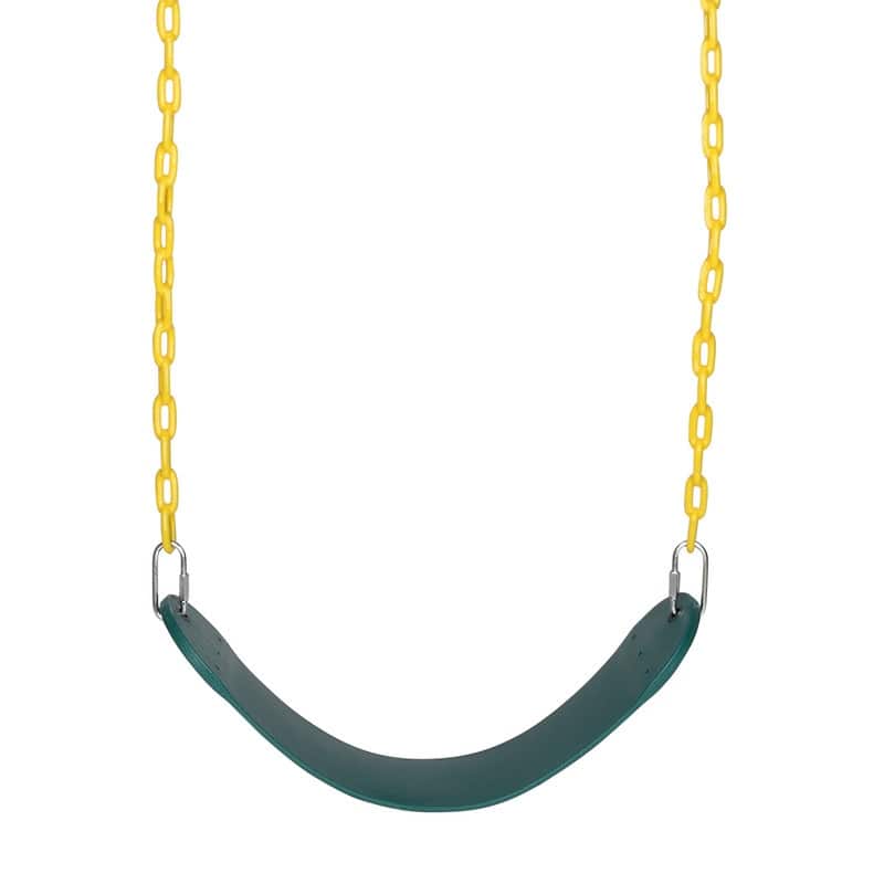 Outdoor Swing Seat Set Swings Slides Gyms Green/yellow