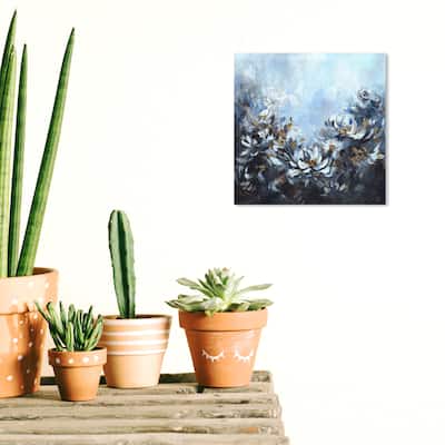 Wynwood Studio Canvas Floral and Botanical Doll Memories - Hidden florals Gray and Modern & Contemporary Wall Art Canvas Print