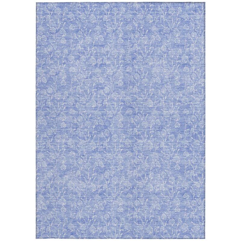 HomeRoots Floral Transitional Rectangle Outdoor Rug