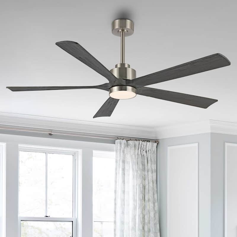 WINGBO 60" Solid Wood DC Motor Indoor Ceiling Fan with Remote·