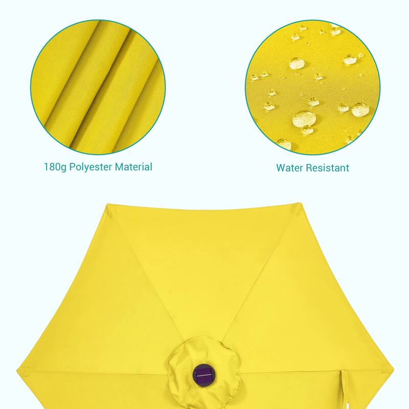 BONOSUKI 7.5ft LED Patio Umbrella Table Umbrellas,with Tilt and Crank