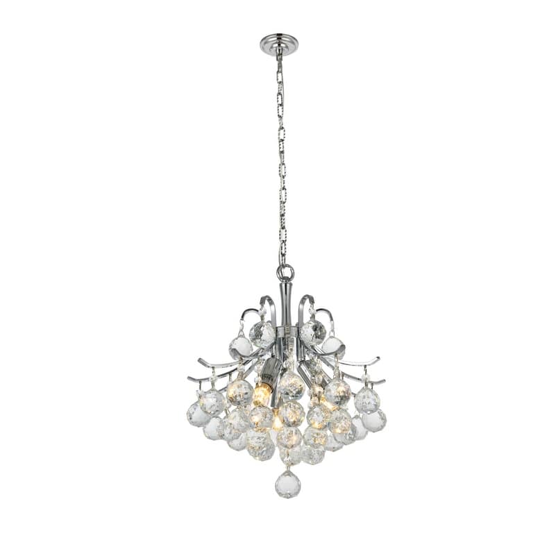 Somette Ticino 3-light Royal Cut Crystal and Chrome Pendant