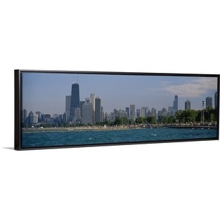 Get Wallpaper Shop Beach Chicago Il Black Float Frame Canvas Art Overstock For Android