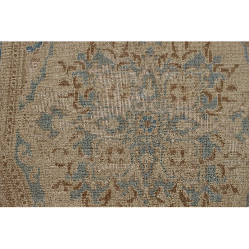 Kerman Persian Vintage Area Rug Hand-Knotted Wool Carpet - 9'10" x 13'3"