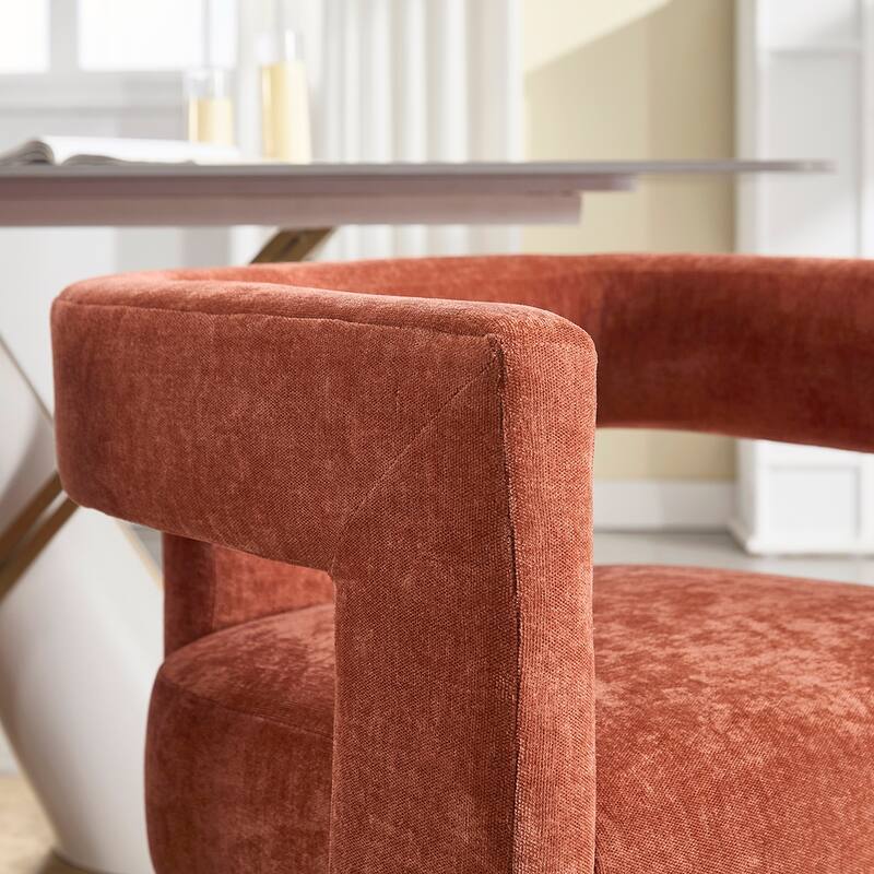 2PCS Barrel Chenille Side Chair