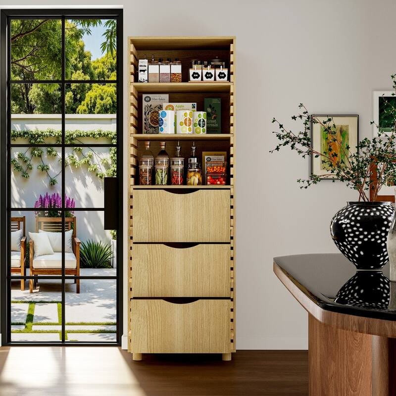 Entertainment Combo Units 2 Storage Cabinets and TV Stand Console Sets - 23.6 Inches in Width