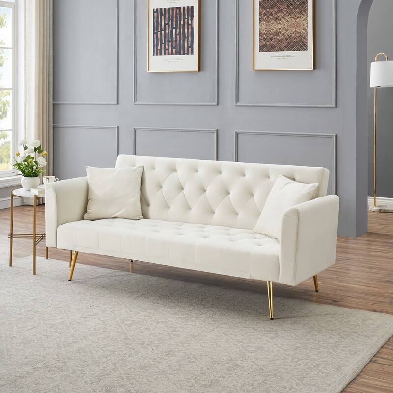 71" Convertible Double Folding Living Room Sofa Bed
