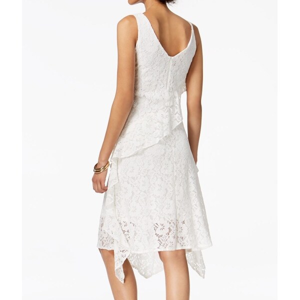 Taylor v neck lace midi dress 2025