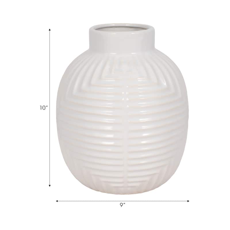 Sagebrook Home Tribal Modern Ceramic Vase