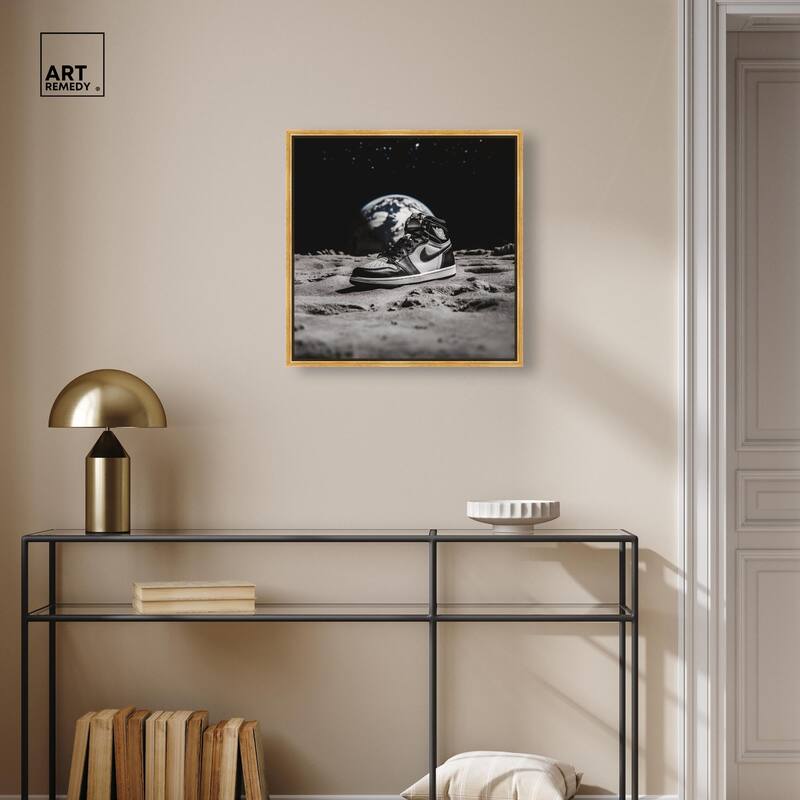 Moon Kicks Canvas by Art Remedy