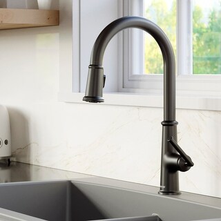 Karran Elwood One-Handle Pull Down Dual Function Sprayer Kitchen Faucet