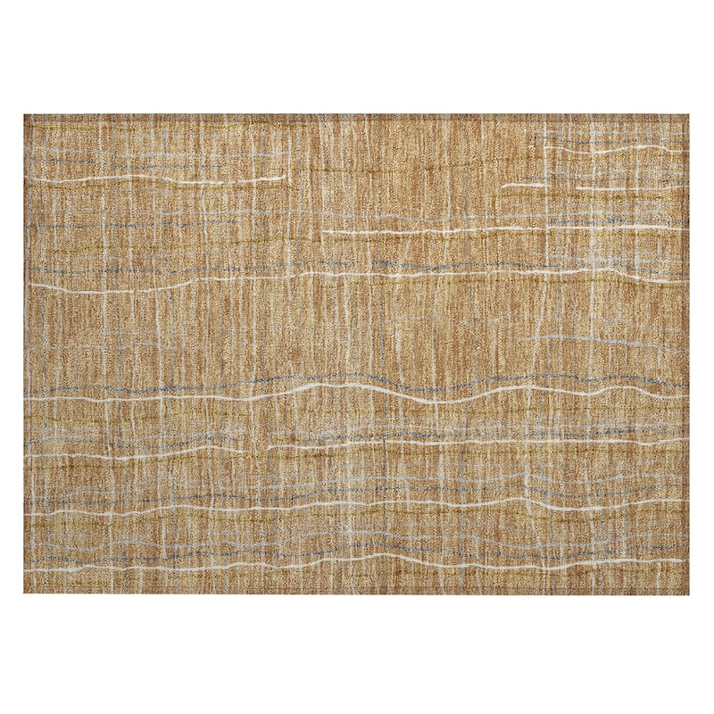 Machine Washable Indoor/ Outdoor Modern Century Chantille Rug