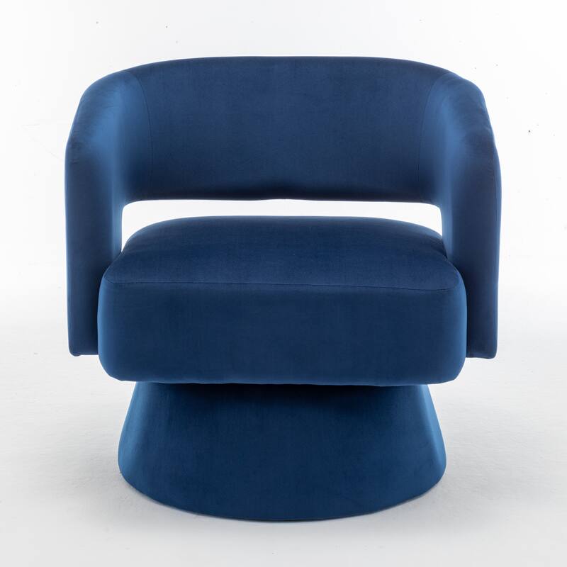 Swivel Barrel Chair,Velvet Accent Armchair 360 Degree Swivel Club Chair for Living Room Bedroom Reception Room