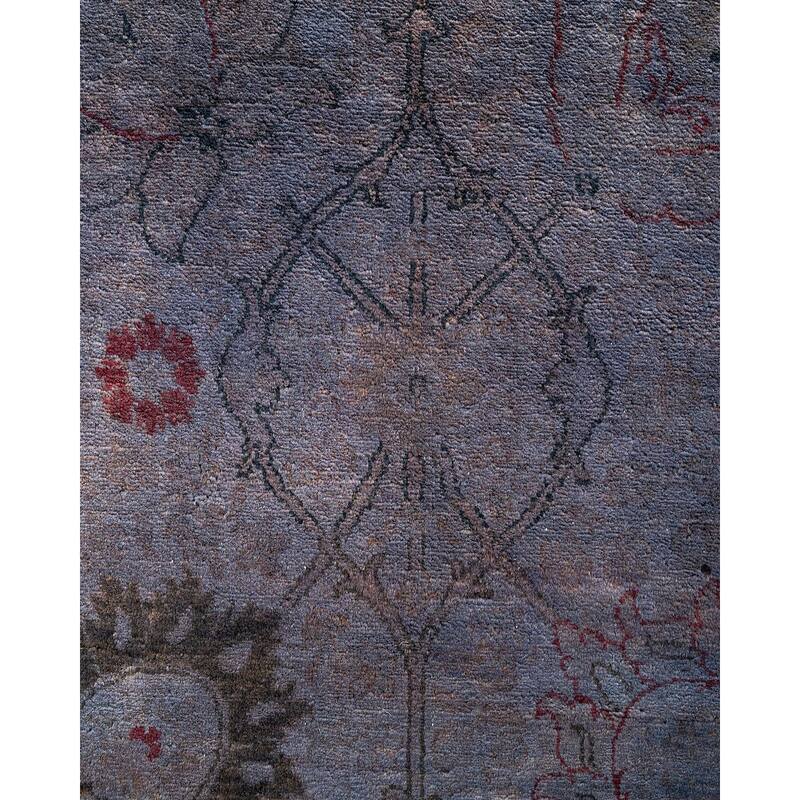 Contemporary Overdyed Wool Hand Knotted Area Rug - 8' 1" x 10' 1"