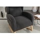 preview thumbnail 91 of 98, Teddy Fabric Upholstered Rocking Armchair with Solid Wood Frame & Legs, Cozy Ergonomic Lounge Chair with Soft Cushioning