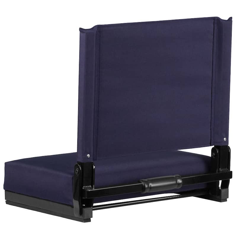Padded Stadium Chairs with Handles and Bleacher Hooks (Set of 2) - 14"D x 18"W x 18"H