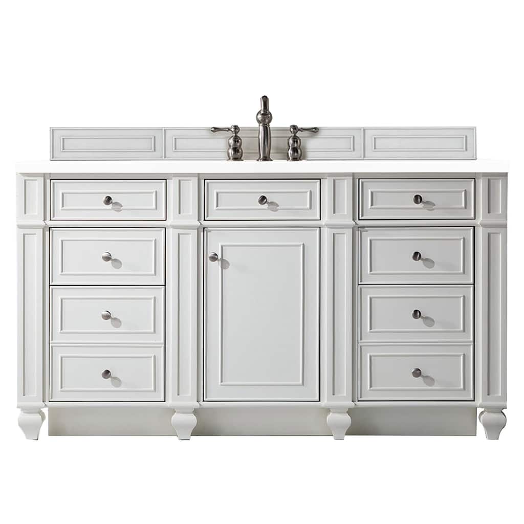 James Martin Vanities Bristol 60" Single Vanity, Bright White