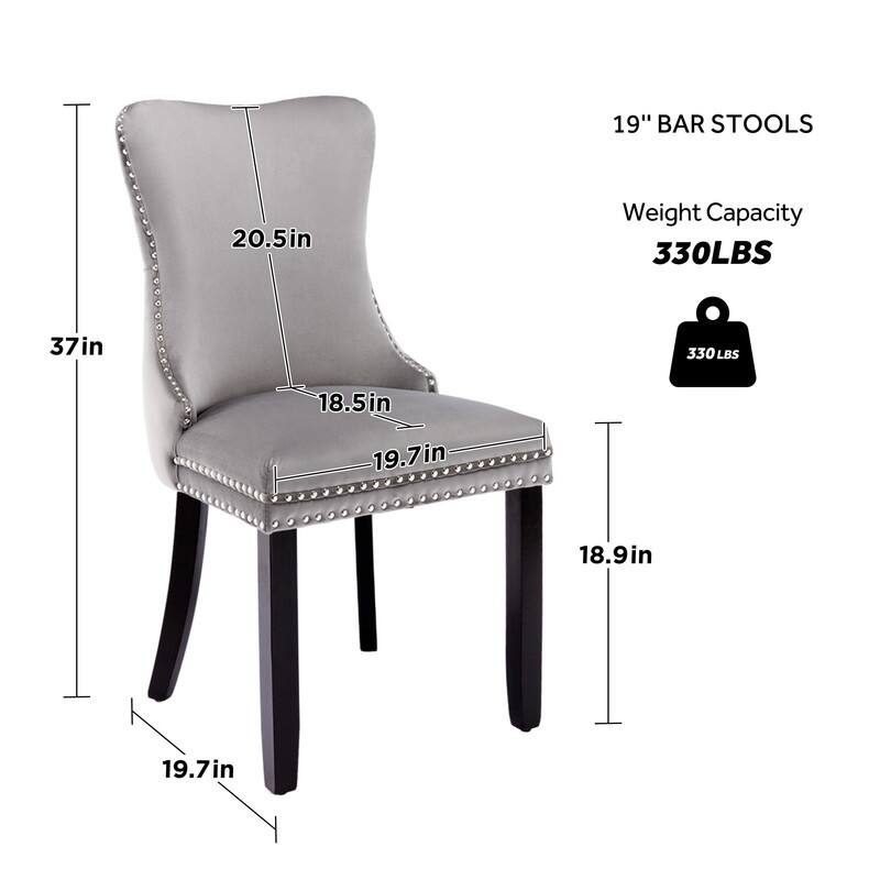 Upholstered Wing Back Dining Chair (Set of 6)