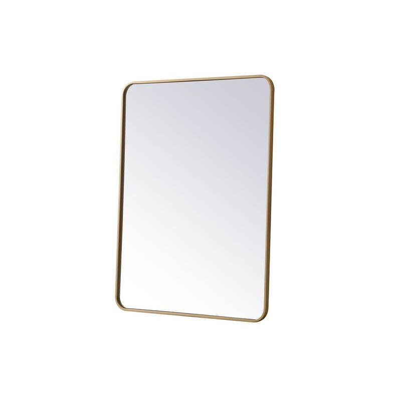 Ezra Soft Corner Metal Rectangular Mirror