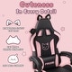 preview thumbnail 28 of 46, BOSSIN Gaming Chair with Cat Ears and Cat Paw Cushion Pillow,Cute Kawaii Reclining Computer Chair for Girl with Footrest