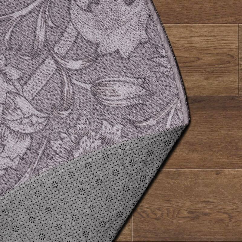 My Magic Carpet Kalini Floral Woodland Brown Machine Washable Rug