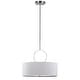 preview thumbnail 4 of 3, SAFAVIEH Lighting Debonair Adjustable 3-Light Chrome Drum Pendant Lamp - 18"x18"x16.75 - 52.75" - 18"x18"x16.75 - 52.75"
