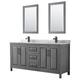 Option Dark Gray / White Carrara Marble Top / Matte Black