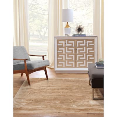 Tan Faux Fur Area Rug 8x10 - 8' x 10'