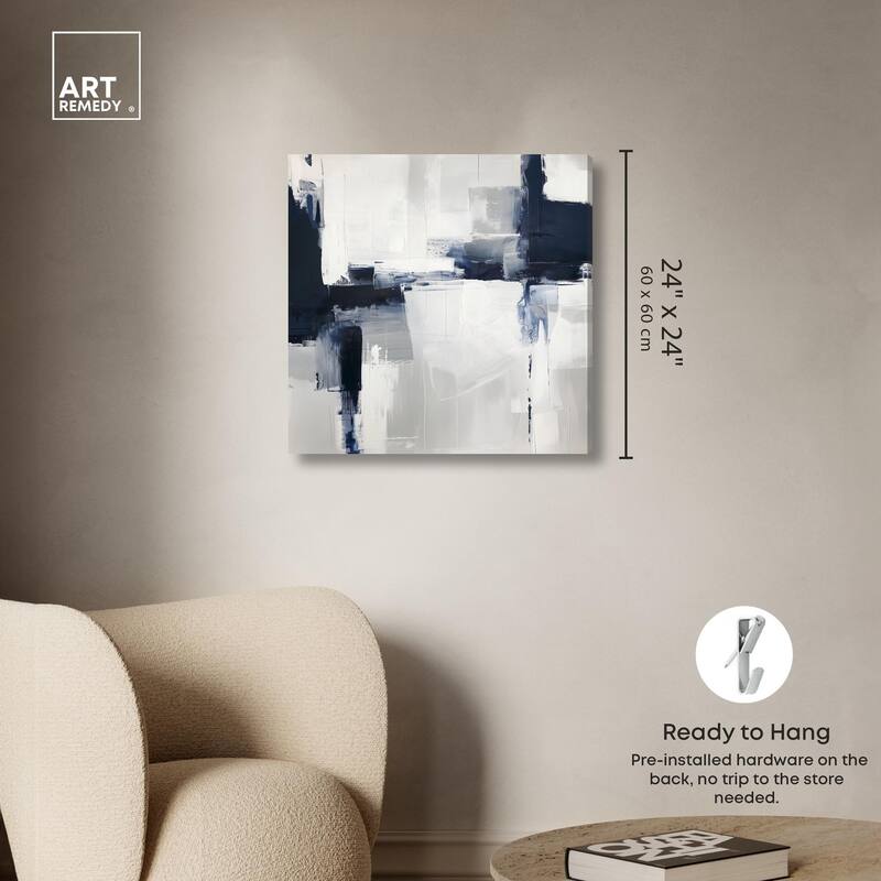 Porcelain Blue on White II Canvas by Art Remedy, Gallery Wrapped