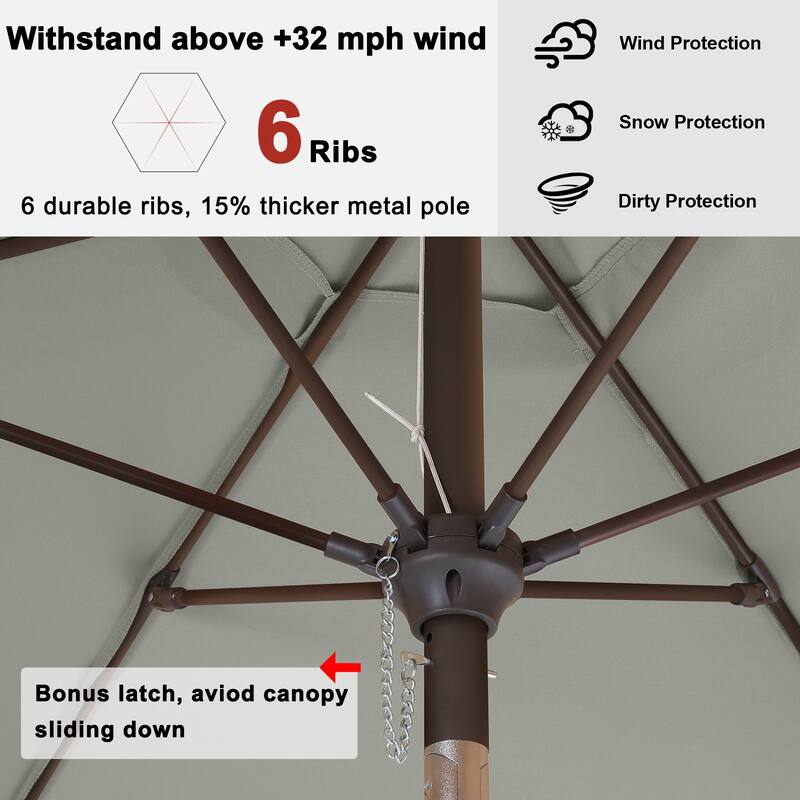 ABCCANOPY 7.5FT Patio Umbrella with Push Button Tilt