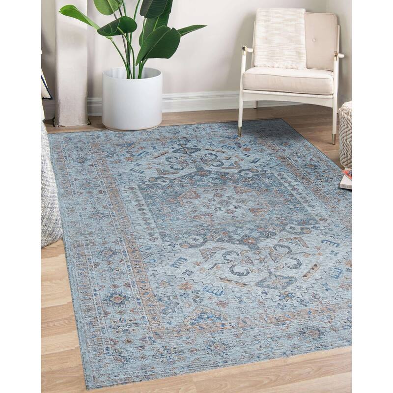 Ivory Hand-Woven Wool Oriental Design Rug by EORC | Elegant