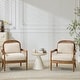 preview thumbnail 13 of 12, Christopher Knight Home - Anna Compact Rattan Accent Chairs with Mid-Century Charm (Set of 2) - 2 Piece