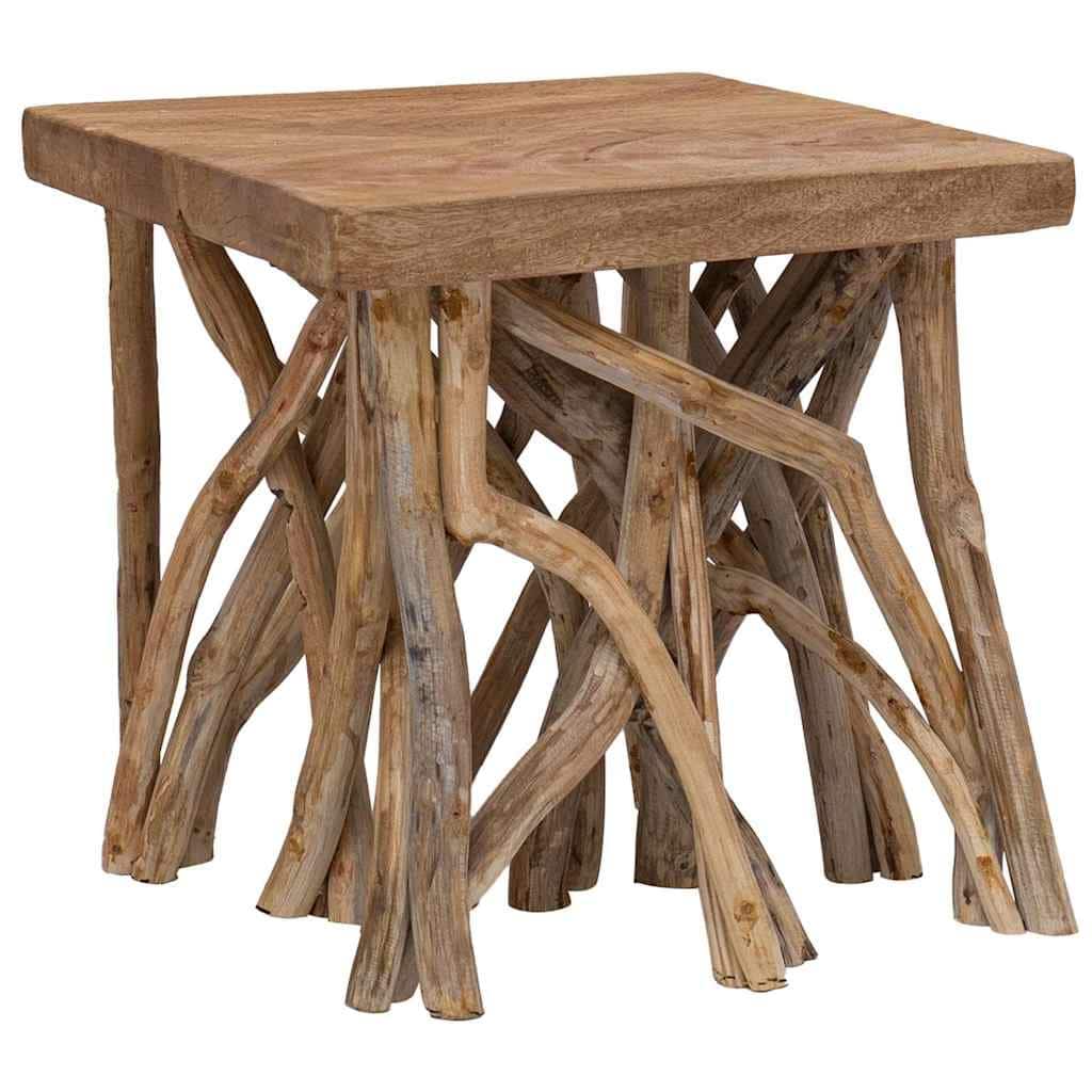 vidaXL Log Coffee Table 15.7"x15.7"x15.7" Solid Wood - 15.7" x 15.7" x 15.7"