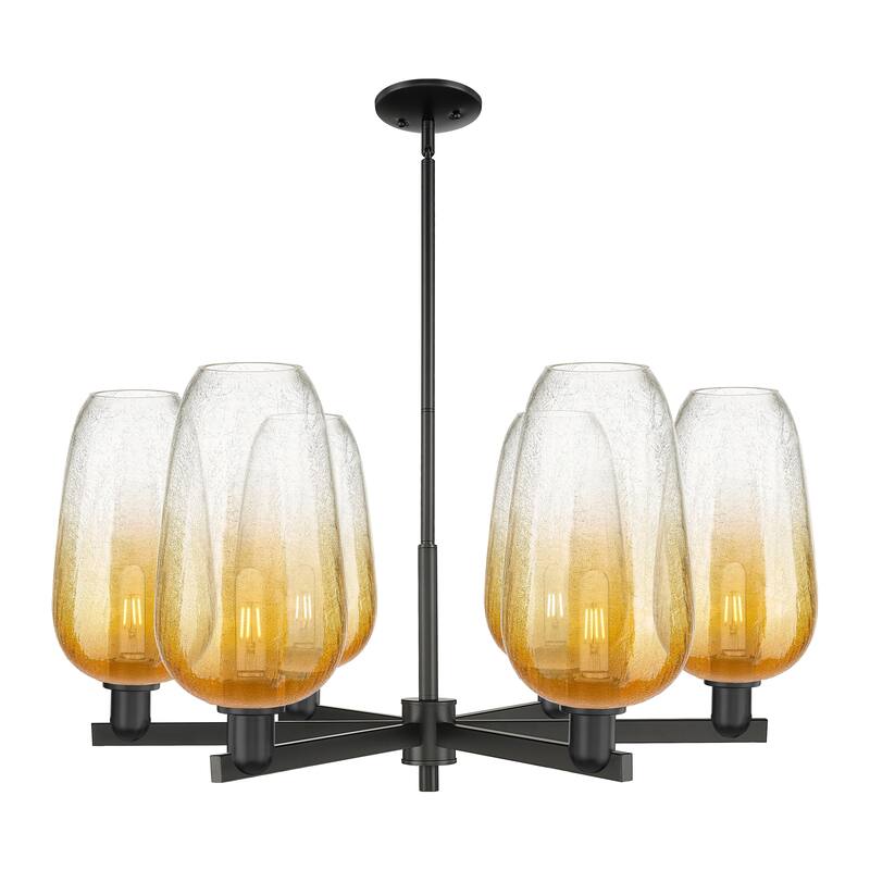 Innovations Lighting Downtown Urban - Brookhaven Flute - 6 Light 24" Stem Hung Chandelier