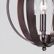 preview thumbnail 3 of 2, Provident 3-light 12" Wide Steel Pendant