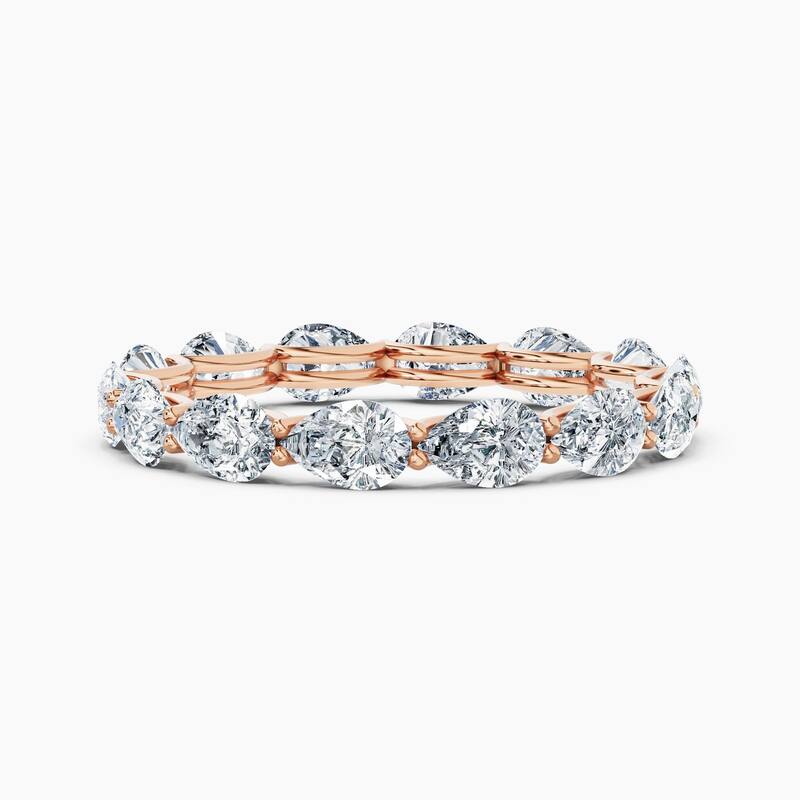 Auriya 14k Gold Pear East-West Lab Grown Diamond Eternity Band 1.70 - 6.75 ct. tw. (F-G, VS) - 2.80 ct. wt. - 7 - Rose