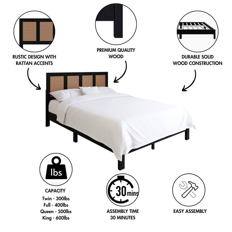 Clayfell Missoula Wood Panel Bed