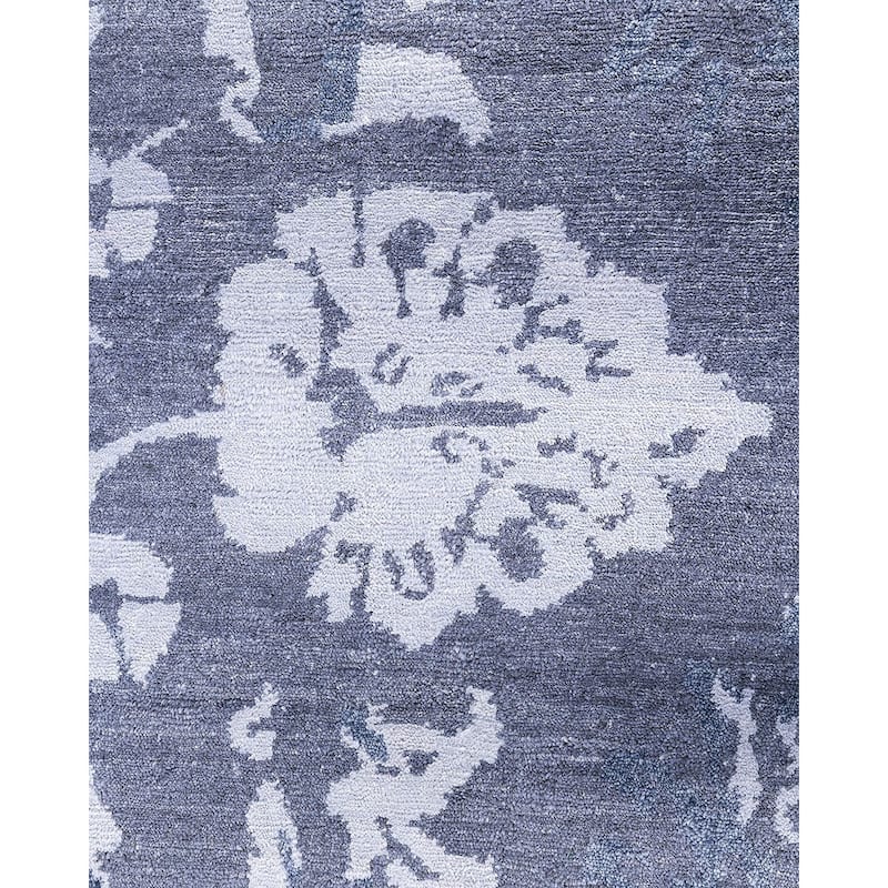 Modern One-of-a-Kind Hand-Knotted Area Rug, Purple - 9' 2" x 12' 3"