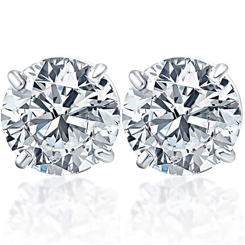 Bliss Diamond 1 1/2ct Lab Grown Diamond Studs White Gold Earrings