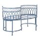 preview thumbnail 6 of 12, SAFAVIEH Outdoor Living Lara Victorian Scroll Iron Kissing Bench - 44" W x 24" L x 30.8" H