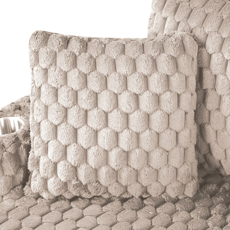 Modern Soft Indoor Chaise Lounge Couch Sofa Bed with Pillows